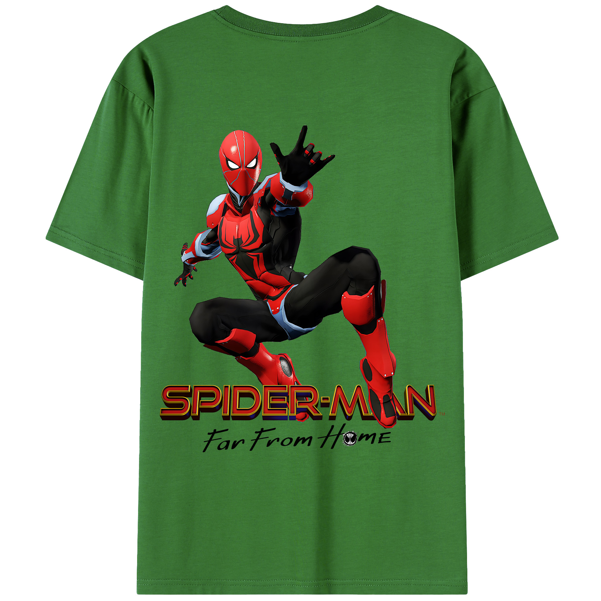 （画像用） Spider Man スパイダーマン レディース半袖Tシャツ(バックプリント)